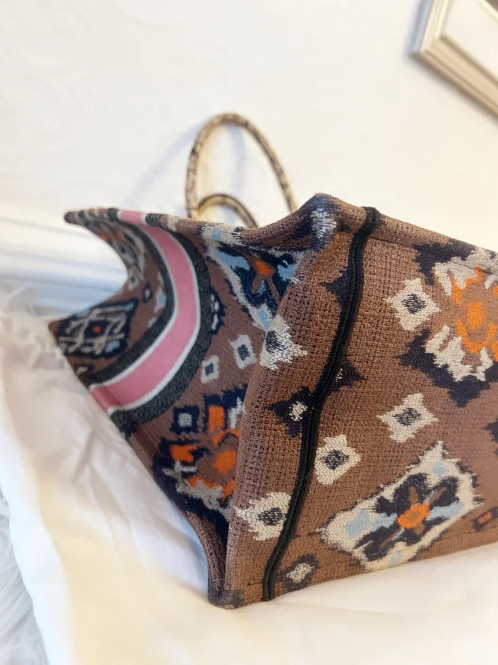 Dior Jacquard Embroidered Book Tote, Large, with dust bag & insert - Picture 3 of 14